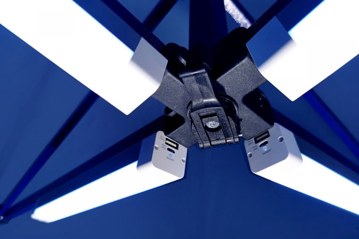 luci led allo stand di vendita