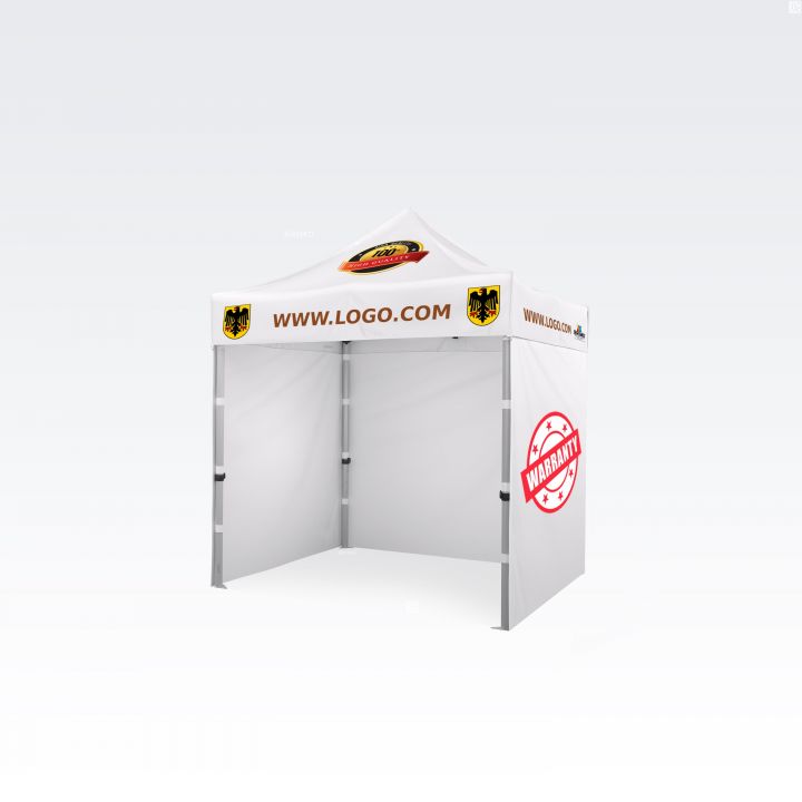 Tenda pop up con stampa per eventi sportivi